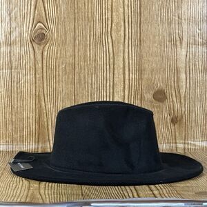 Ashley Stewart Wide Brimmed Fedora Herringbone Pattern Lined One Size NEW